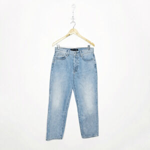 Veronica Beard Blake High Waist Straight Leg Jeans in Glacier Blue womens 29